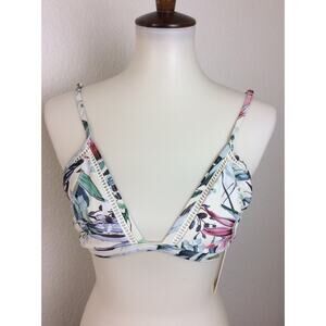 Quint Soul Bikini Top Floral Lattice Trim Swimwear